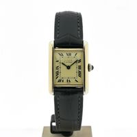 Cartier Tank Vermeil 3 096505; Vintage mechanisch dames horloge