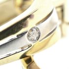 Image 3 of Two-tone gold earrings with diamonds | Ø 17 mm