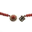 Image 10 of Blood coral bead necklace with gold clasp; Antique | 43.5 cm