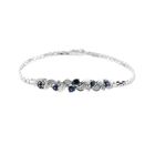 Image 3 of White Gold Cardano Link Bracelet with Sapphire & Diamonds