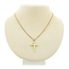 Image 3 of Gold pendant of a cross with corpus | INRI