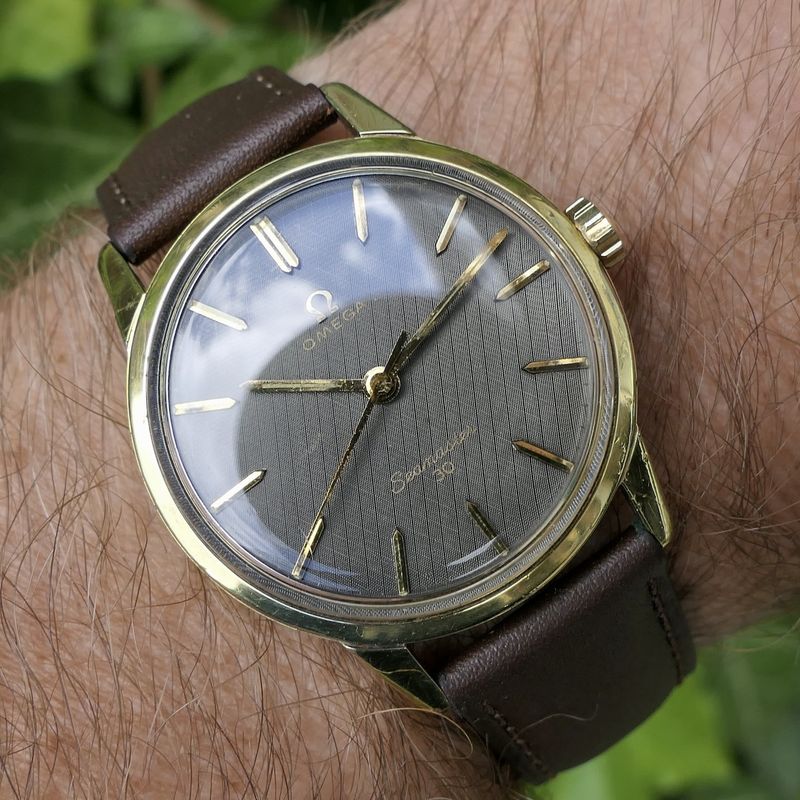 Image 10 of Omega 'Seamaster 30' 135.007; Vintage 14k. goldcap heren horloge