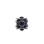 Image 3 of Pandora charm; Silver; Dark Flower