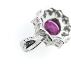 Image 4 of White gold pendant with pink spinel and diamond; 0.70 ct.