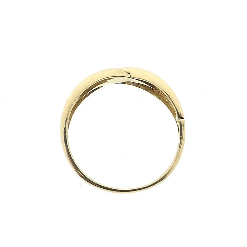 Image 5 of Gold crossover ring