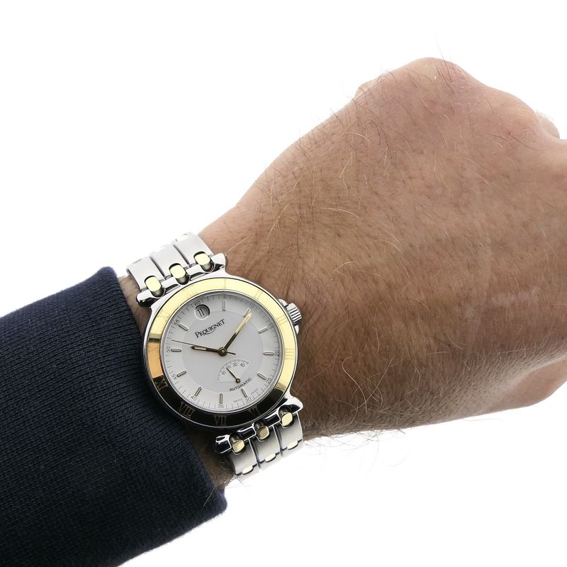 Image 19 of Pequignet Moorea 'Power Reserve'; Automatic gold/steel watch