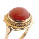 Image 3 of Gold ring with red coral | Vintage