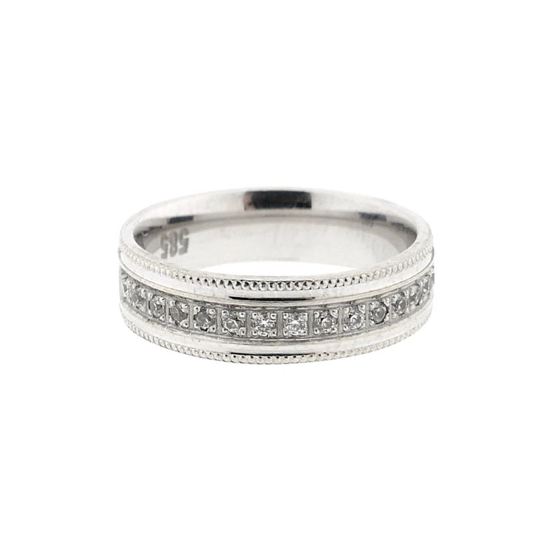 Image 3 of White gold ring with zirconia