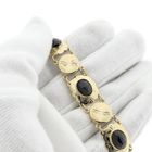 Image 5 of Antique gold boat bracelet with garnet