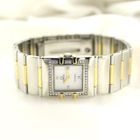 Image 9 of Omega Constellation Quadra 'Full Bar'; 18k. Goud/stalen dames horloge met diamanten