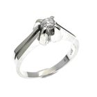 Image 1 of White gold solitaire ring; diamond 0.27 ct.