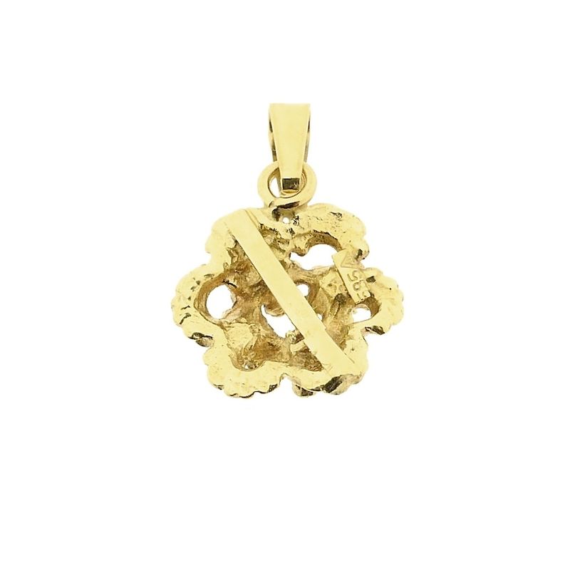 Image 5 of Gold floral pendant with blood coral