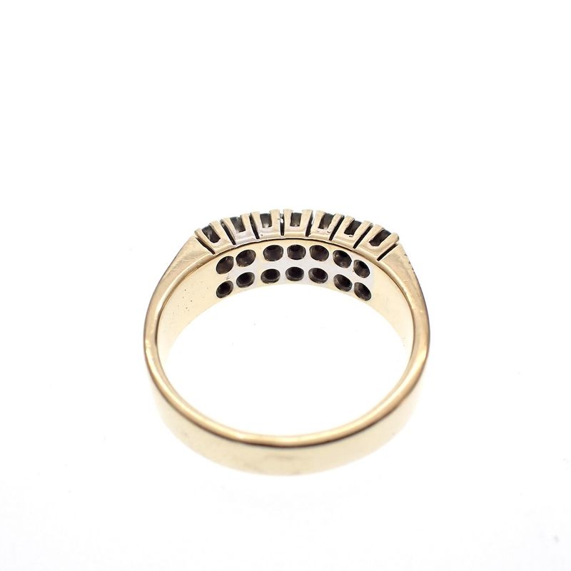 Image 4 of Two-tone gold ring with diamonds; 0.49 ct.