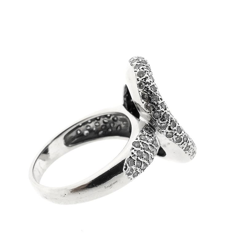 Image 6 of White gold cocktail ring with diamonds 0.90 ct.