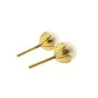 Image 5 of Vintage gold stud earrings with pearl