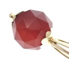 Image 4 of Vintage gold ball pendant with carnelian