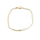Image 4 of Bicolor Gold Gourmet Link Bracelet with Diamond; 0.05 ct.