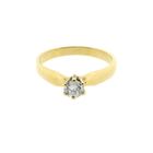 Image 3 of Gold (wedding) ring with diamond; 0.25 ct.