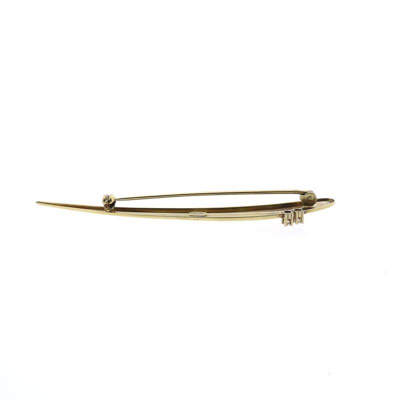 Afbeelding 4 van Gouden broche met zirconia