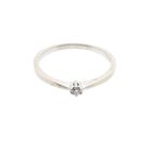 Image 3 of White Gold Solitaire Ring with Diamond 0.025 ct; 14K; Size 15