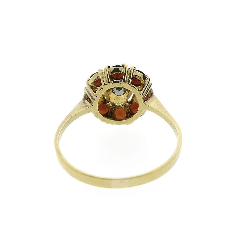 Image 5 of 8K Vintage ring with pearl and garnet