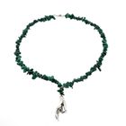 Image 3 of Malachite bead necklace with silver pendant and clasp