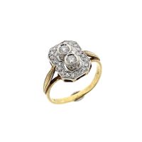 Gold Art Deco Ring with Diamond; 0.51 ct.