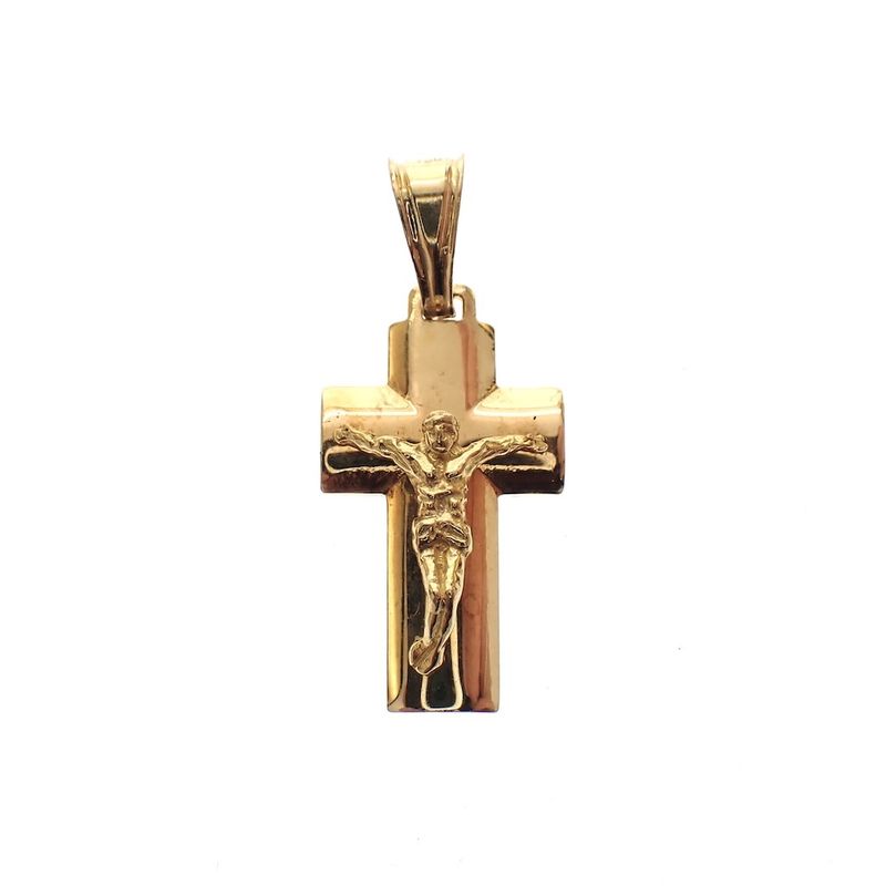 Image 1 of Vintage gold pendant of a cross with corpus