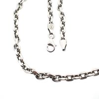 White gold anchor link chain | 66 cm