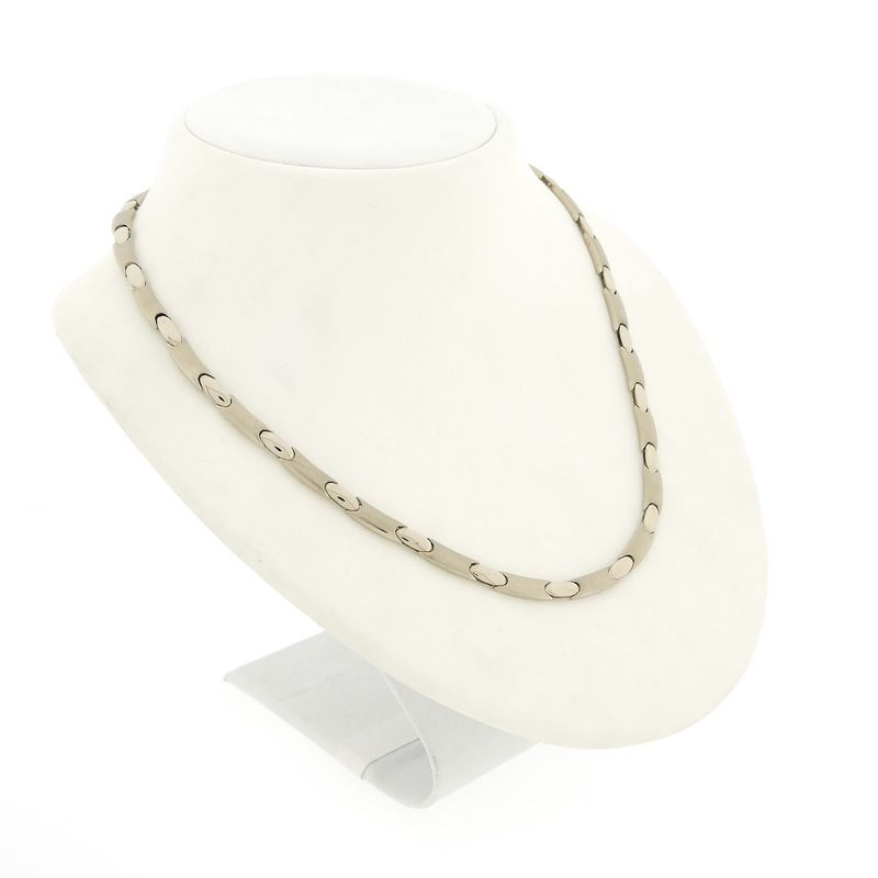 Image 3 of White gold matted fantasy necklace