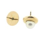 Image 6 of Gold stud earrings with pearl