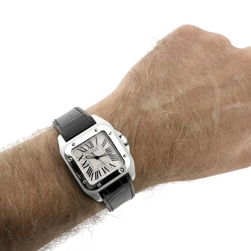 Image 10 of Cartier Santos 100 'Medium' Automatic 2878; Unisex watch