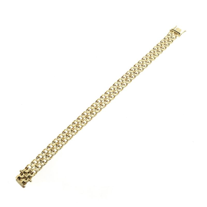 Image 7 of Gold double Prince of Wales link bracelet