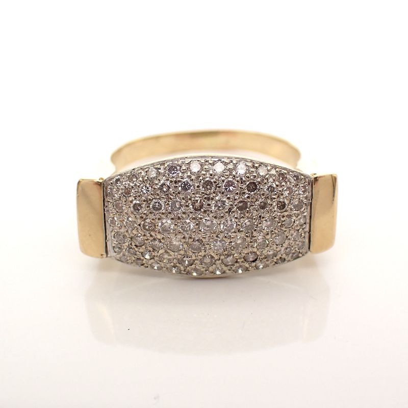 Image 4 of Exclusive 18K gold ring pavé set with diamonds | 0.73 ct.