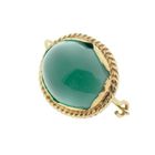 Image 9 of Gold earrings with nephrite/jade | Vintage