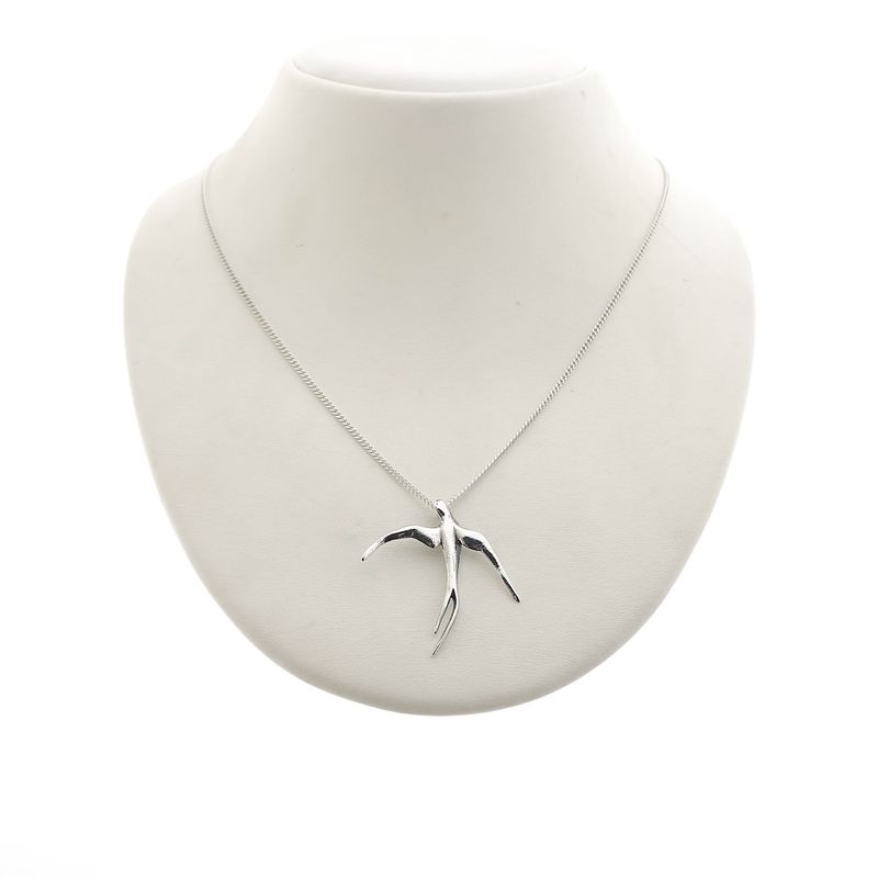 Image 3 of Silver pendant of a swallow