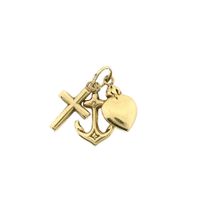 Gold Pendant; Faith, Hope, Love.
