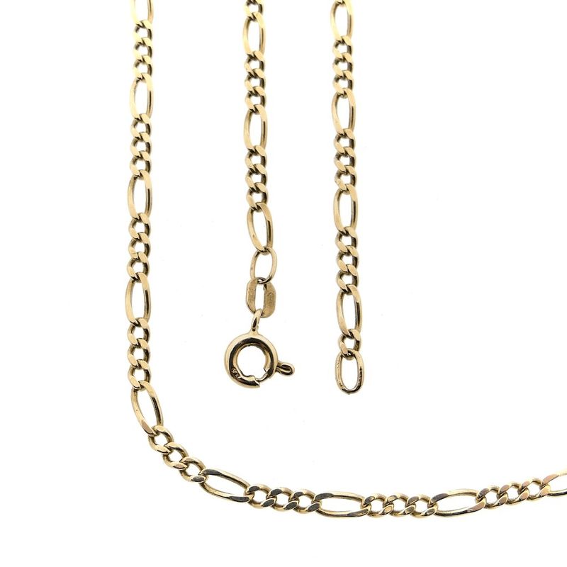 Image 1 of 9 carat Figaro link chain | 55.5 cm