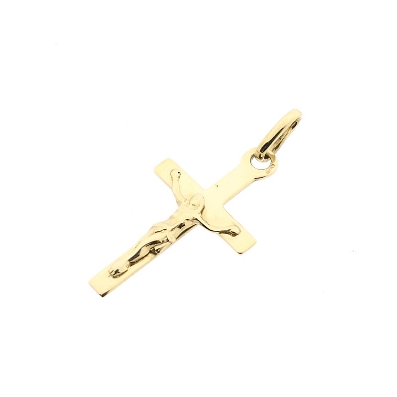 Afbeelding 10 van Gouden hanger van een kruis met corpus