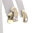 Image 5 of Gold stud earrings with zirconia