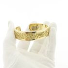 Image 2 of Gold wide slave bracelet with engravings; Size M