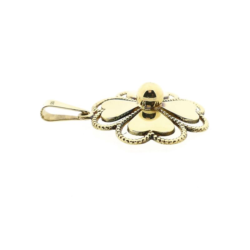 Afbeelding 8 van Gouden hanger van een klavertje vier