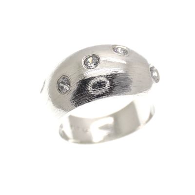 Image 1 of Silver convex fantasy ring with zirconia