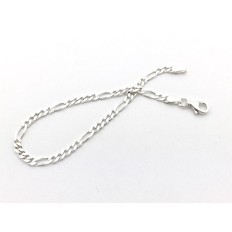 Image 3 of Silver bracelet; Figaro link | 19 cm