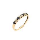 Image 1 of Gold ring with sapphire and diamond | 0.015 ct.