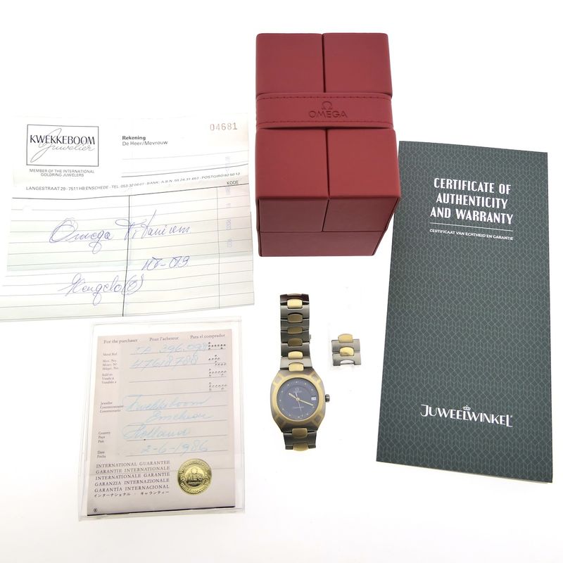 Image 4 of Omega Seamaster Polaris 3960981; 18k gold & titanium watch