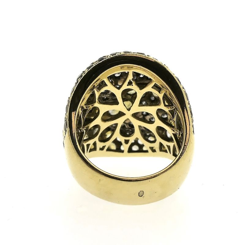 Image 11 of 18-karat gold cocktail ring with citrine and 1.28 ct. diamonds.