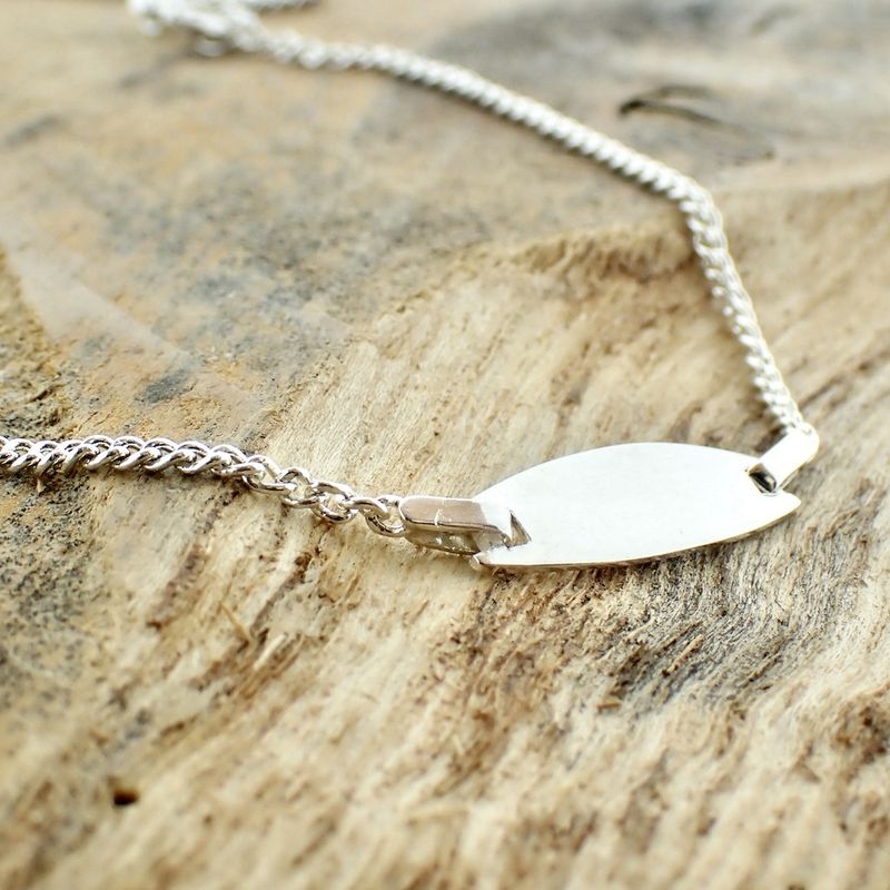 Image 3 of Silver gourmet bracelet with engraving plate