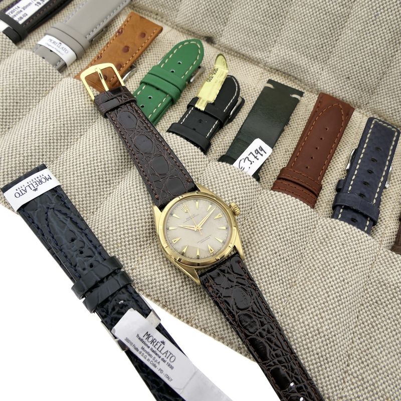 Image 12 of Rolex Oyster Perpetual 6085; Vintage 18k gold watch from 1953