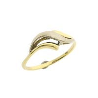 Two-tone gold fantasy ring